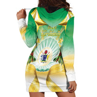 Cook Islands Christmas Hoodie Dress Seashell Santa Beach Vibes - Polynesian Pride