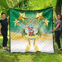 Cook Islands Christmas Quilt Seashell Santa Beach Vibes - Polynesian Pride