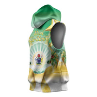 Cook Islands Christmas Sleeveless Hoodie Seashell Santa Beach Vibes - Polynesian Pride