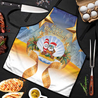 Marshall Islands Christmas Apron Seashell Santa Beach Vibes - Polynesian Pride
