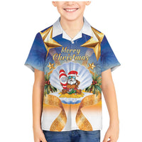 Marshall Islands Christmas Family Matching Mermaid Dress and Hawaiian Shirt Seashell Santa Beach Vibes - Polynesian Pride