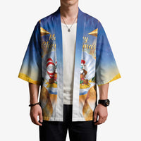 Marshall Islands Christmas Kimono Seashell Santa Beach Vibes - Polynesian Pride