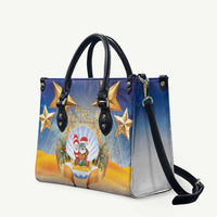 Marshall Islands Christmas Leather Bag Seashell Santa Beach Vibes - Polynesian Pride