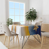 Marshall Islands Christmas Tablecloth Seashell Santa Beach Vibes - Polynesian Pride