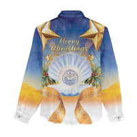 Marshall Islands Christmas Women Casual Shirt Seashell Santa Beach Vibes - Polynesian Pride