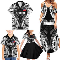 Personalised Remember Samoa Black Saturday Family Matching Summer Maxi Dress and Hawaiian Shirt Samoa Mo Samoa - Polynesian Pride