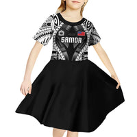 Personalised Remember Samoa Black Saturday Kid Short Sleeve Dress Samoa Mo Samoa - Polynesian Pride