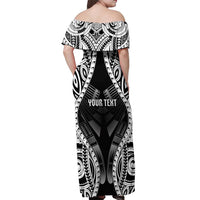 Personalised Remember Samoa Black Saturday Off Shoulder Maxi Dress Samoa Mo Samoa - Polynesian Pride