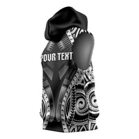 Personalised Remember Samoa Black Saturday Sleeveless Hoodie Samoa Mo Samoa - Polynesian Pride