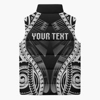 Personalised Remember Samoa Black Saturday Sleeveless Puffer Jacket Samoa Mo Samoa - Polynesian Pride