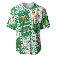 Norfolk Island Christmas Baseball Jersey Festive Beach Vibes - Polynesian Pride