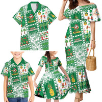 Norfolk Island Christmas Family Matching Mermaid Dress and Hawaiian Shirt Festive Beach Vibes LT05 - Polynesian Pride