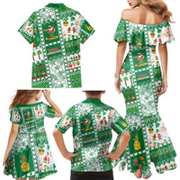 Norfolk Island Christmas Family Matching Mermaid Dress and Hawaiian Shirt Festive Beach Vibes LT05 - Polynesian Pride