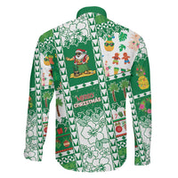 Norfolk Island Christmas Family Matching Off The Shoulder Long Sleeve Dress and Hawaiian Shirt Festive Beach Vibes LT05 - Polynesian Pride