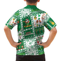 Norfolk Island Christmas Family Matching Off Shoulder Short Dress and Hawaiian Shirt Festive Beach Vibes LT05 - Polynesian Pride