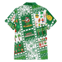 Norfolk Island Christmas Family Matching Off Shoulder Short Dress and Hawaiian Shirt Festive Beach Vibes LT05 - Polynesian Pride