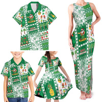 Norfolk Island Christmas Family Matching Tank Maxi Dress and Hawaiian Shirt Festive Beach Vibes - Polynesian Pride