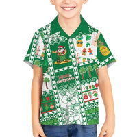 Norfolk Island Christmas Kid Hawaiian Shirt Festive Beach Vibes - Polynesian Pride