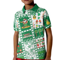 Norfolk Island Christmas Kid Polo Shirt Festive Beach Vibes - Polynesian Pride