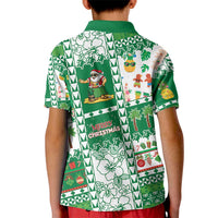 Norfolk Island Christmas Kid Polo Shirt Festive Beach Vibes LT05 - Polynesian Pride