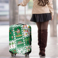 Norfolk Island Christmas Luggage Cover Festive Beach Vibes - Polynesian Pride