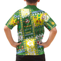 Pitcairn Islands Christmas Family Matching Off The Shoulder Long Sleeve Dress and Hawaiian Shirt Festive Beach Vibes LT05 - Polynesian Pride