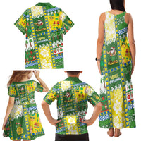 Pitcairn Islands Christmas Family Matching Tank Maxi Dress and Hawaiian Shirt Festive Beach Vibes LT05 - Polynesian Pride
