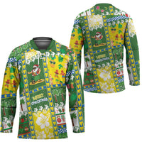 Pitcairn Islands Christmas Hockey Jersey Festive Beach Vibes - Polynesian Pride