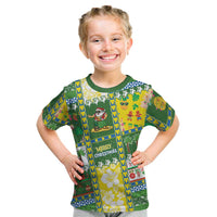 Pitcairn Islands Christmas Kid T Shirt Festive Beach Vibes - Polynesian Pride