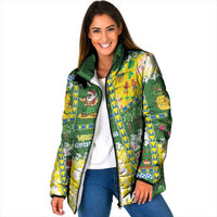 Pitcairn Islands Christmas Padded Jacket Festive Beach Vibes - Polynesian Pride