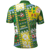 Pitcairn Islands Christmas Polo Shirt Festive Beach Vibes - Polynesian Pride