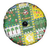 Pitcairn Islands Christmas Spare Tire Cover Festive Beach Vibes - Polynesian Pride