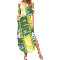 Pitcairn Islands Christmas Summer Maxi Dress Festive Beach Vibes - Polynesian Pride