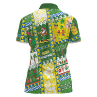 Pitcairn Islands Christmas Women Polo Shirt Festive Beach Vibes - Polynesian Pride