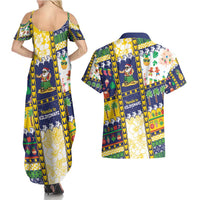 Tokelau Christmas Couples Matching Summer Maxi Dress and Hawaiian Shirt Festive Beach Vibes - Polynesian Pride