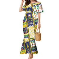 Tokelau Christmas Family Matching Mermaid Dress and Hawaiian Shirt Festive Beach Vibes LT05 Mom's Dress Colorful - Polynesian Pride