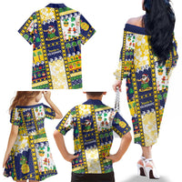 Tokelau Christmas Family Matching Off The Shoulder Long Sleeve Dress and Hawaiian Shirt Festive Beach Vibes LT05 - Polynesian Pride