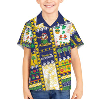Tokelau Christmas Family Matching Off The Shoulder Long Sleeve Dress and Hawaiian Shirt Festive Beach Vibes LT05 Son's Shirt Colorful - Polynesian Pride