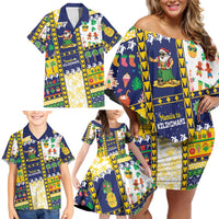 Tokelau Christmas Family Matching Off Shoulder Short Dress and Hawaiian Shirt Festive Beach Vibes LT05 - Polynesian Pride