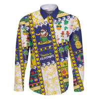 Tokelau Christmas Family Matching Summer Maxi Dress and Hawaiian Shirt Festive Beach Vibes LT05 Dad's Shirt - Long Sleeve Colorful - Polynesian Pride