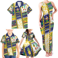 Tokelau Christmas Family Matching Tank Maxi Dress and Hawaiian Shirt Festive Beach Vibes - Polynesian Pride