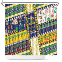 Tokelau Christmas Shower Curtain Festive Beach Vibes - Polynesian Pride
