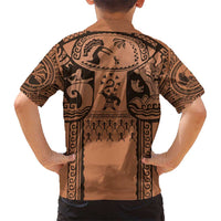 Polynesia Maui Tattoo Inspired Cosplay Costume Kid Hawaiian Shirt