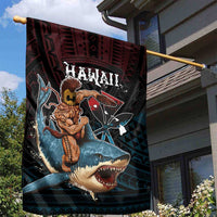 Hawaii Ikaika Garden Flag Hawaiian Mythic Koa Tribal Warrior