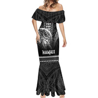 Hawaiian Ikaika Warrior Mermaid Dress Tribal Pattern
