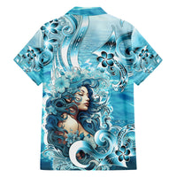 Hawaii Namaka Goddess Of The Sea Family Matching Long Sleeve Bodycon Dress and Hawaiian Shirt Polynesian Style LT05 - Polynesian Pride