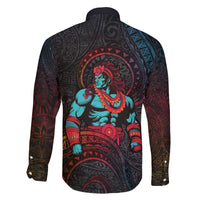 Hawaiian Demigod Maui Family Matching Puletasi and Hawaiian Shirt Polynesian Mythology LT05 - Polynesian Pride