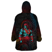 Hawaiian Demigod Maui Wearable Blanket Hoodie Polynesian Mythology LT05 - Polynesian Pride