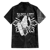 Philippines Tribal Family Matching Tank Maxi Dress and Hawaiian Shirt King Lapu Lapu Black Version