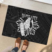 Philippines Tribal Rubber Doormat King Lapu Lapu Black Version